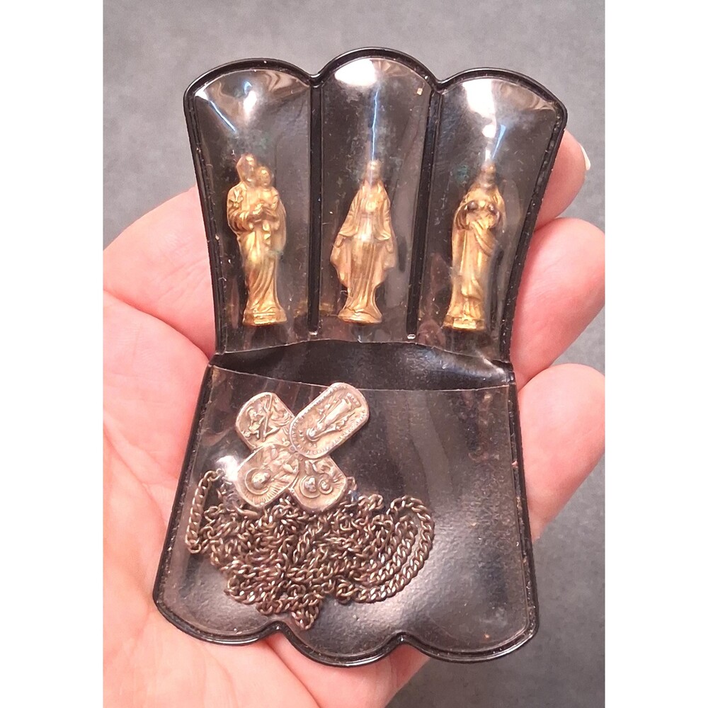 Vintage Pocket Shrine Cross Icons